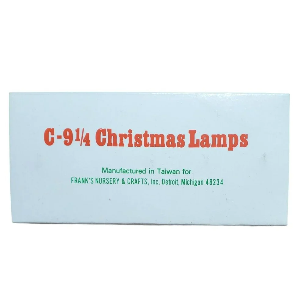 New GE C-9 1/4 Christmas Lamps 5-Pack Replacement Light Bulbs Colors Vintage